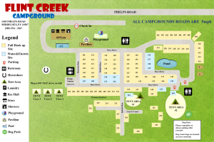 Flint Creek Campground Map | RV Camping in Middlesex, NY